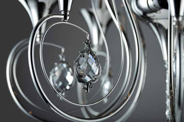 THE CHALICE- B 8LIGHT CHANDELIER