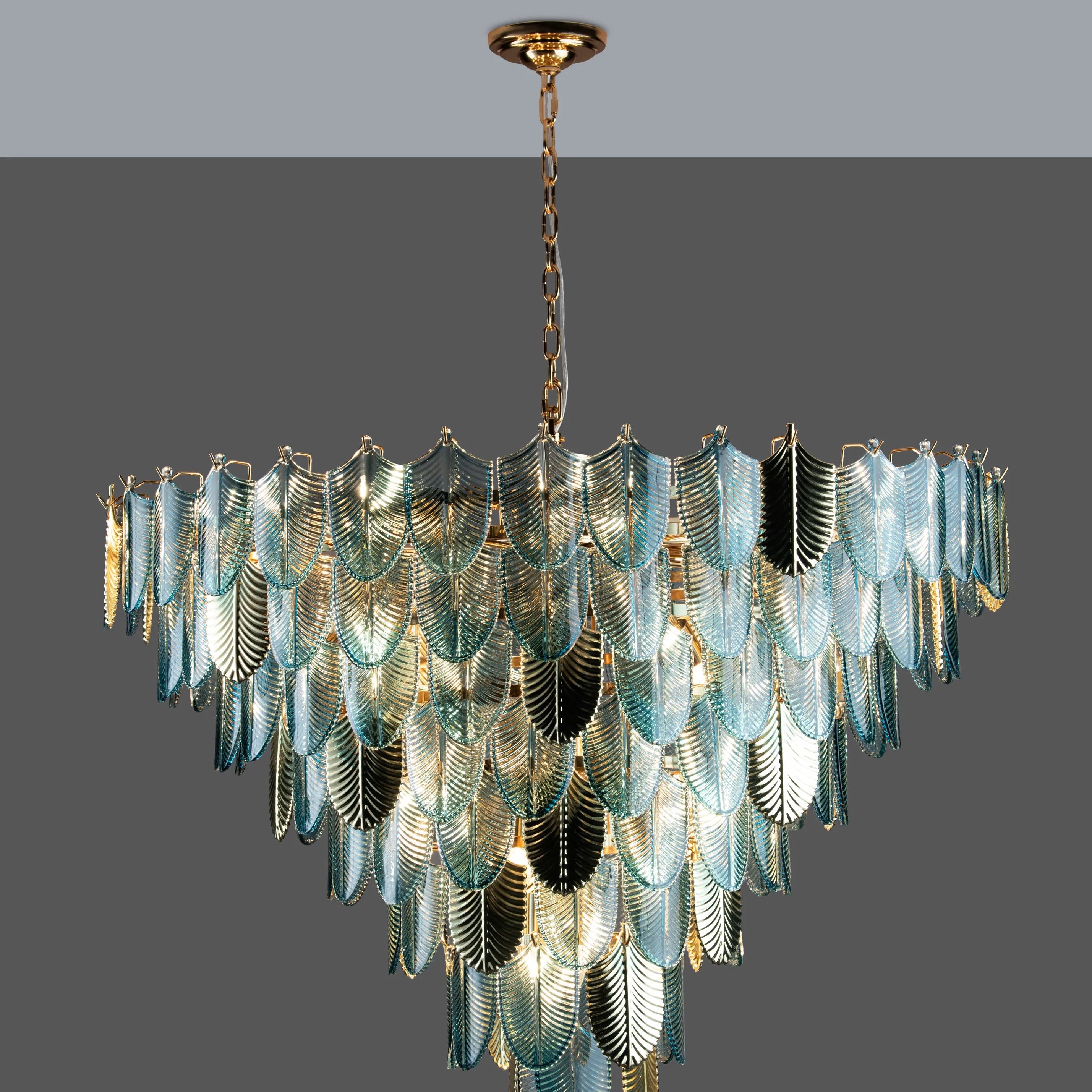 Turquoise Crystal Chandelier Rare Antique Turquoise Opaline Glass