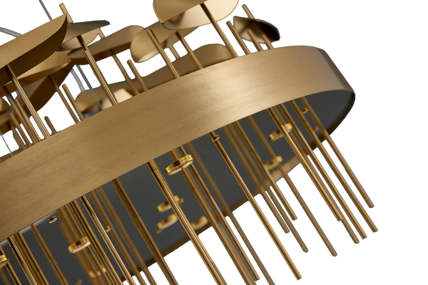 GOLDILOCKS AND THE MANY STRIPS CHANDELIER