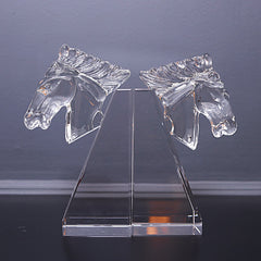 The Majestic Crystal Horse Bookends