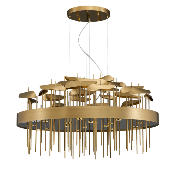 GOLDILOCKS AND THE MANY STRIPS CHANDELIER