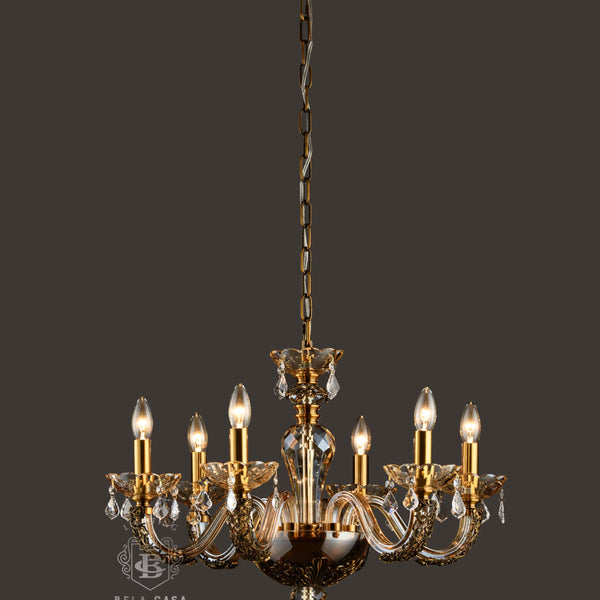 FLAMES OF FINESSE-A 6LIGHT CHANDELIER
