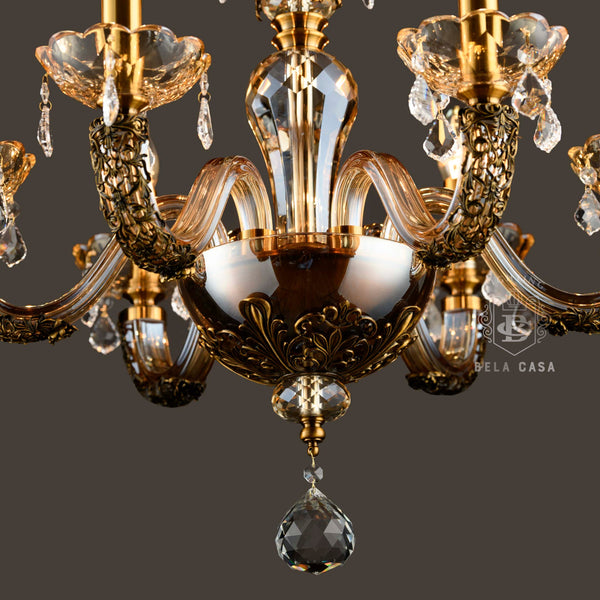 FLAMES OF FINESSE-A 6LIGHT CHANDELIER